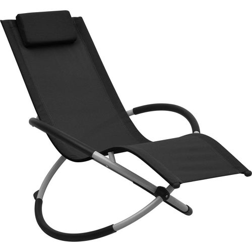 Kinder-Sonnenliege Stahl Schwarz