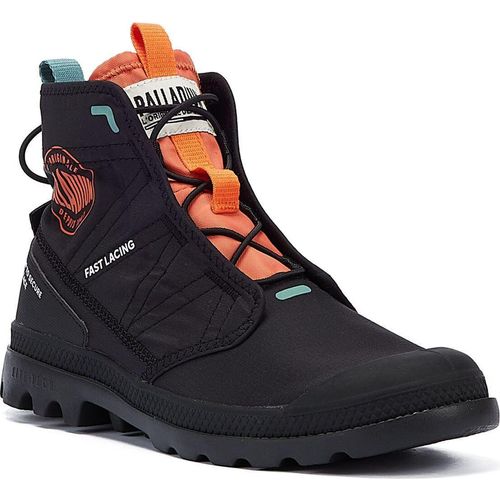 Palladium Pampa Travel Nylon Knöchelstiefel in Schwarz Orange – 9 Großbritannien - 43 EU - 10 US / Schwarz Orange