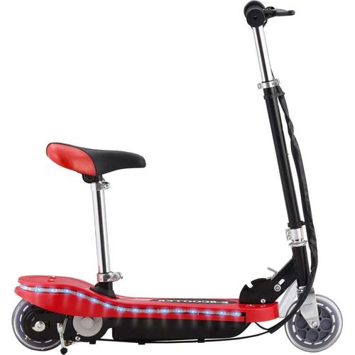 E-Scooter für Kinder mit Sitz und LED 120 W Rot