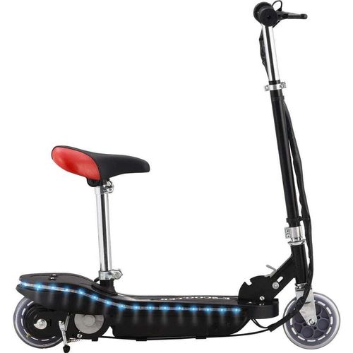 E-Scooter für Kinder mit Sitz und LED 120 W Schwarz