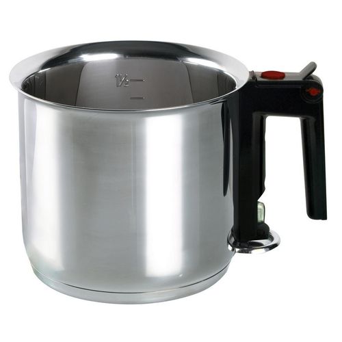 ELO Simmertopf Meine Küche , Schwarz, Silber , Metall, Kunststoff , 1,5 L , Messskala, Sandwichboden , Kochen, Töpfe, Dampfgarer Töpfe