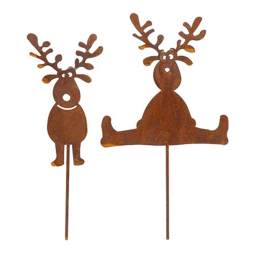 Rost-Elche aus Metall, 20 cm, 2 Stück
