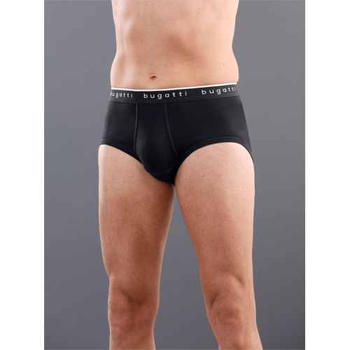 Slip BUGATTI, Herren, Gr. 10, schwarz, 100% Baumwolle, Unterhosen