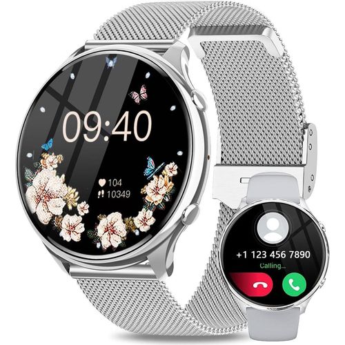Fitonme Damens Smartwatch mit Anruf, 1,39 