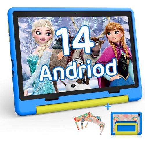 HotLight Android 14 Tablet 10 Zoll - Kinder Octa Core Kinder OTG Übertragung Wi-Fi 6G Widevine L1 8GB + 64GB 1TB TF Typ C Kopfhöreranschluss Gesicht