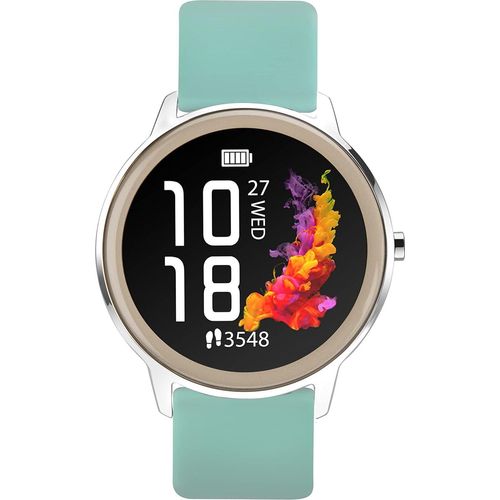 Sekonda Damen 42mm Smartwatch: Herzfrequenz, Schlafmonitor, Aktivität, Sport, Musik, Wetter, Nachrichten, Silikonarmband