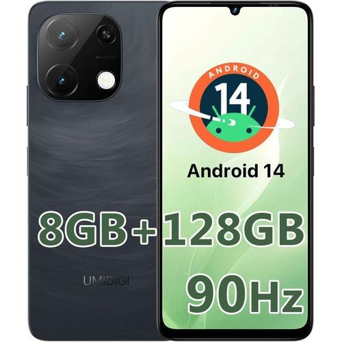 UMIIDIGI G9T Mobiltelefon, Android 14 Smartphone ohne Vertrag, 6,75 Zoll 90 Hz, 8 GB + 128 GB/1 TB, Telefon 5000mah, 13 MP 8 MP, Dual SIM 4G SIMLock-f