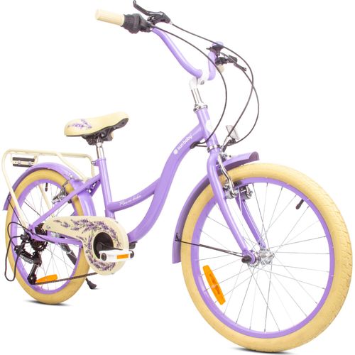 Mädchen fahrrad 20 Zoll mit SHIMANO 6-Gang Flower Bike lavendel