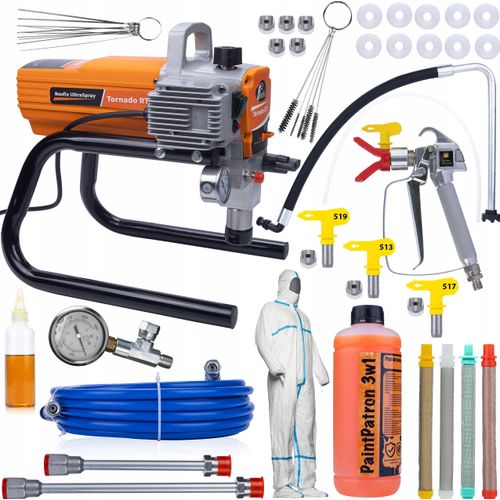 Mega-Set Rosfix Tornado RT1 UltraSpray 1800W 22MPA 2,2L/min mit Zubehör
