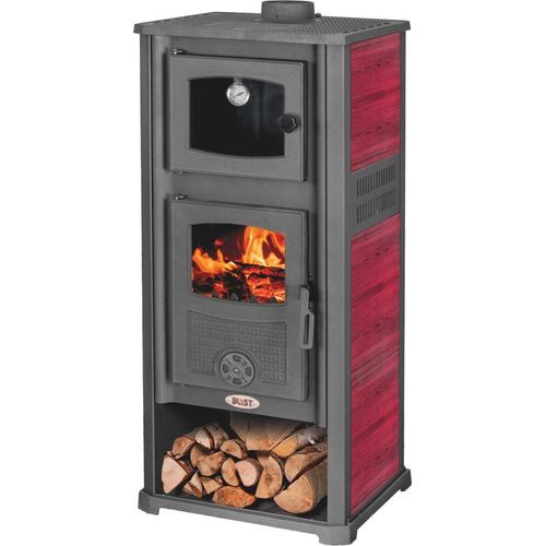 Kaminofen Roma G mit Backofen – 13 kW – Rot