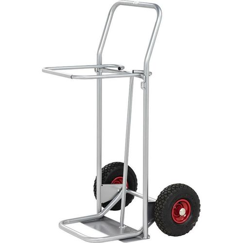 Müllsackwagen, luftbereift, für 125 Ltr. Müllsäcke, Traglast: 150 kg - lichtgrau