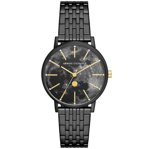 Armani Exchange AX5587 LOLA Uhr Damenuhr Edelstahl schwarz