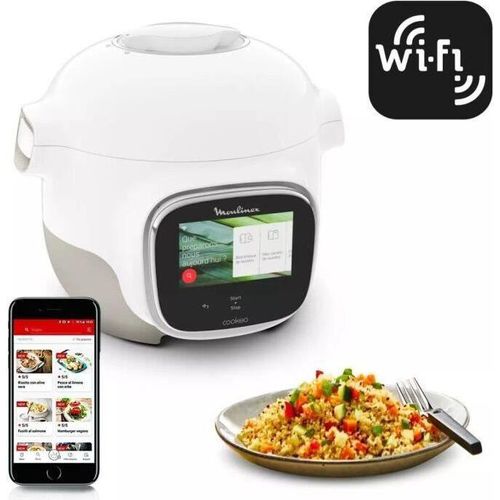 MOULINEX Cookeo Touch Mini 3L Smart Vernetzter Hochdruck-Multikocher CE922110 – 100 integrierte Rezepte