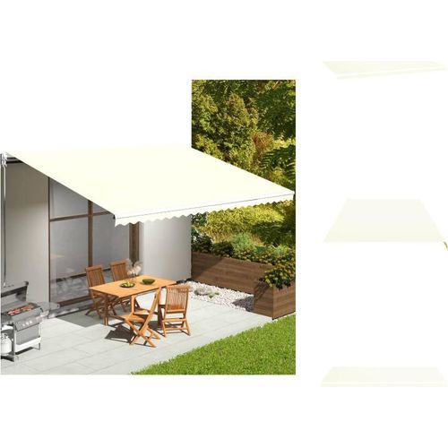 vidaXL Markisenbespannung Creme 6x3,5 m - Markisen