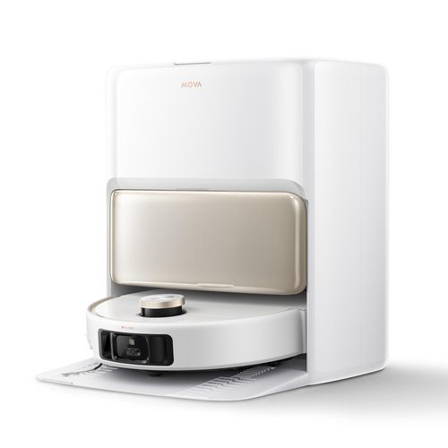 Mova V50 Ultra Complete Saug- und Wischroboter,Automatische Entleerungsfunktion,24000 Pa,Heißwasserreinigung,DuoSolution, FlexiRise Navigation,Weiß