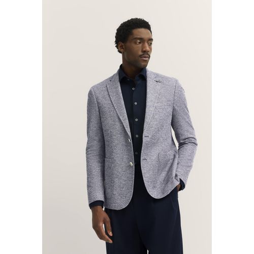 Sakko BUGATTI, Herren, Gr. 50, 380, marine, 53% Baumwolle, 45% Polyester, 2% Elasthan, unifarben, casual, normal, Langarm Manschette, Sakkos, mit Stretch & Struktur