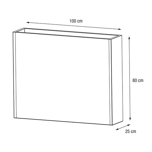 Herstera Garden Pflanzkasten »Divider« - 100x25x80cm - anthrazit - Stahl