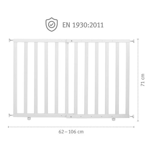 roba Türschutzgitter zum Klemmen - 114x5x71cm - weiß - Holz