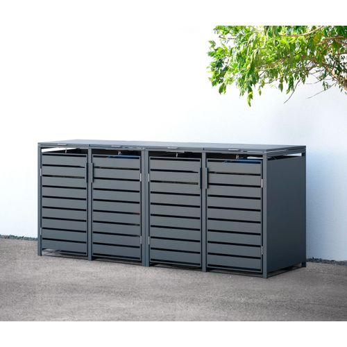 Tchibo - Mülltonnenbox - 264x80x116cm - anthrazit - Blech