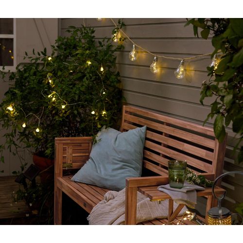 Tchibo - Solar-Lichterkette mit Juteseil - silber