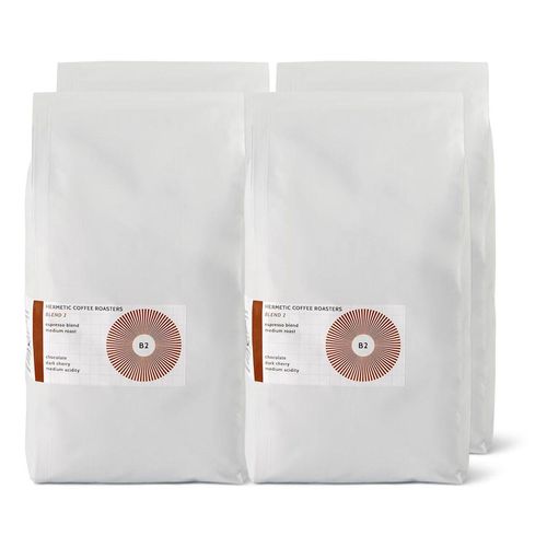 Hermetic - B2 - Blend Espresso - 4 x 1 kg Ganze Bohne - Intensität: 3/6