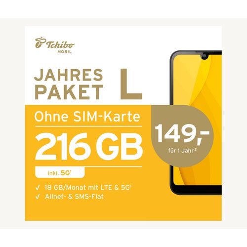Tchibo - Jahrespaket L mit 216 GB ohne SIM-Karte