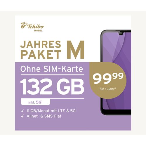 Tchibo - Jahrespaket M mit 132 GB ohne SIM-Karte