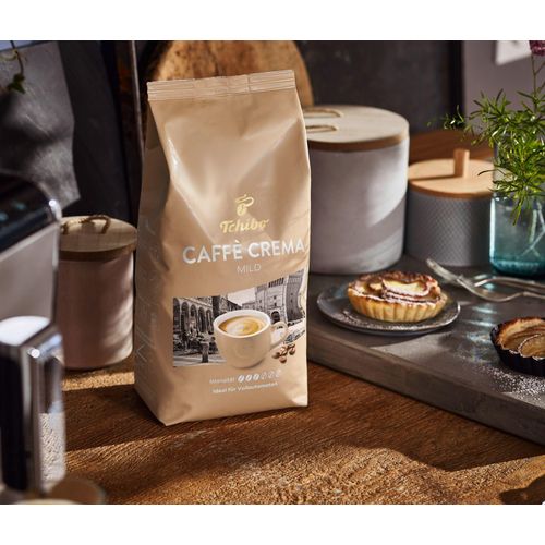 Tchibo - Caffè Crema Mild - 4 x 1 kg Ganze Bohne - Intensität: 3/6