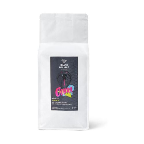 Black Delight - Cobra Blend Espresso - 1 kg Ganze Bohne - Intensität: 5/6