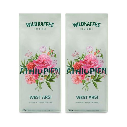 Wildkaffee - Äthiopien West Arsi Omni-Roast - 2x 1 kg Ganze Bohne - Intensität: 3/6