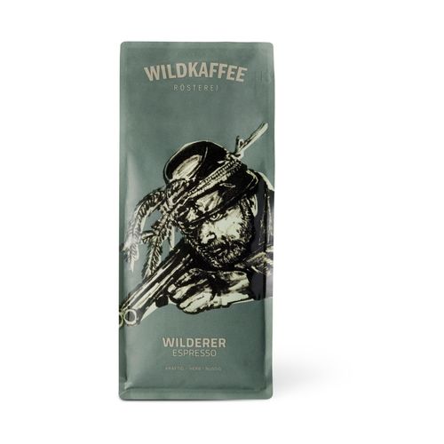Wildkaffee - Wilderer Espresso - 1 kg Ganze Bohne - Intensität: 6/6