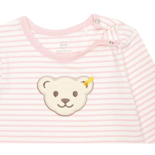 Steiff Baby-Strampler - Damen - Gr. 80 - rosa/gestreift
