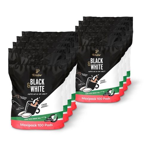 Tchibo - Black & White Pads - 8 x 100 Pads - Intensität: 5/6