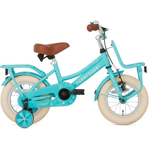 SuperSuper Cooper Kinderfahrrad - 12 Zoll - Türkis