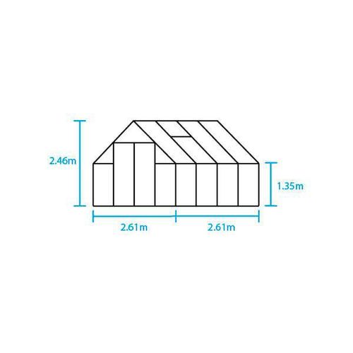 Halls Gewächshaus Qube+ Gewächshaus aus Metall in Schwarz, Anzuchthaus mit 3 mm Wandstärke, Treibhaus mit Montagematerial