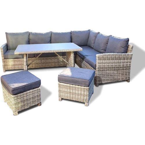 Polyrattan Lounge Garten Sitzgruppe Esstisch Gartensofa Sonnenliege Sitzgarnitur