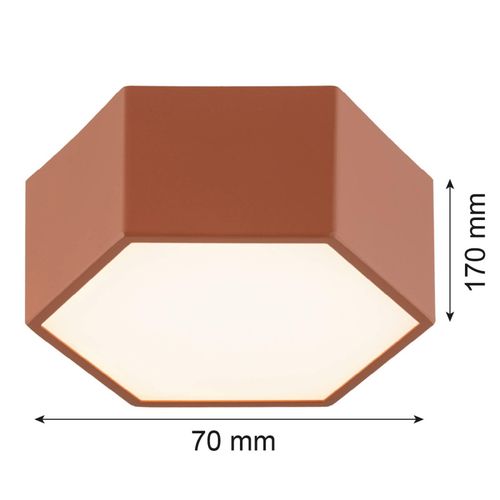 LED-Deckenleuchte Libre, terracottafarben, Stahl, 3.000 K