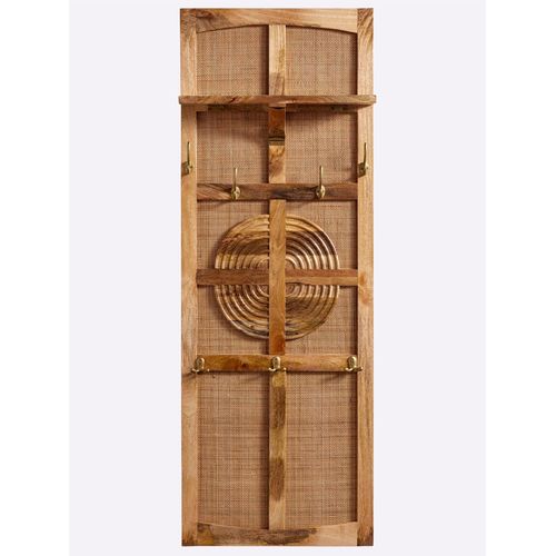Garderobe HEINE HOME, beige (natur), B:60,5cm H:171cm T:16cm, MDF, Metall, Garderobenpaneele
