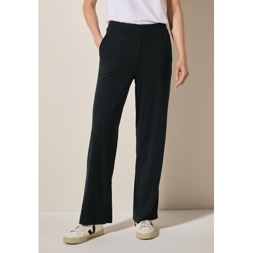 Stoffhose CECIL, Damen, Gr. L, Länge 28, schwarz, Stoff, 95% Viskose, 5% Elasthan, unifarben, casual, loose fit lang, Hosen, mit seitlichen Einschubtaschen
