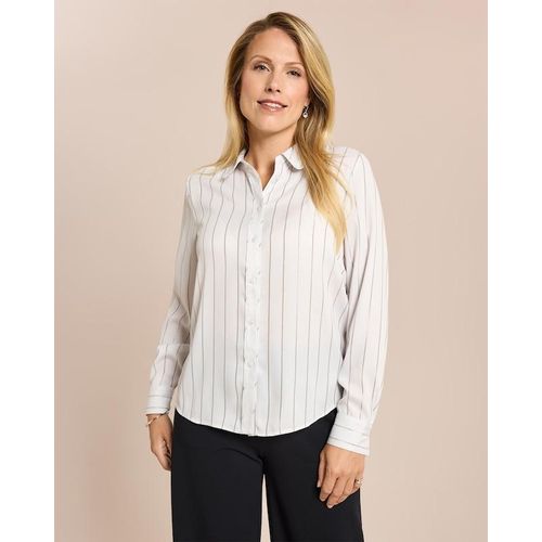 Bluse mit Glanzgarnstreifen