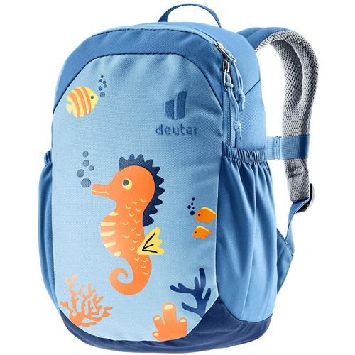Kinderrucksack DEUTER "PICO 5 L", blau (aqua, wave), Rucksäcke, Kinder, B/H/T: 19cm x 28cm x 12cm, Polyester, für Kinder ab 2 Jahren, ideal für Kinderkrippe, 5 Liter Hauptfach, B:19cm H:28cm T:12cm