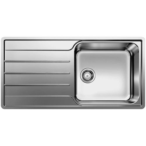 BLANCO LEMIS XL 6 S-IF - 1 XL-Becken + Abtropfschale - 1000 x 500 - Siphon - Manuelles Ausgießen - Edelstahl gebürstet