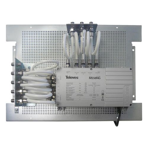 MP-MS58NG - Montageplatte mit Multischalter 5 in 8 und Potentialausgleich