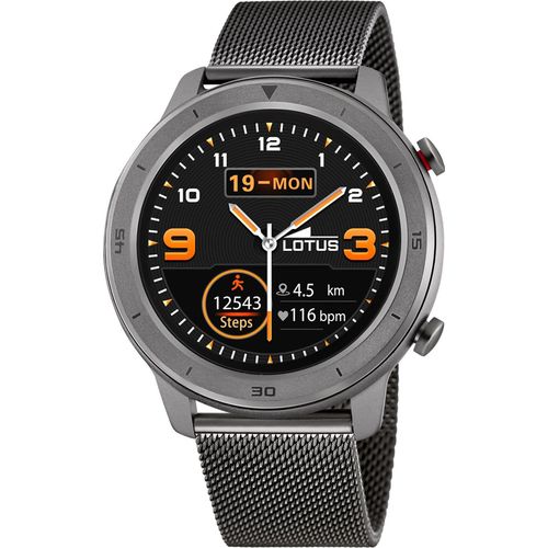 Lotus 50022/1 Smartime Uhr Edelstahl Datum Alarm grau