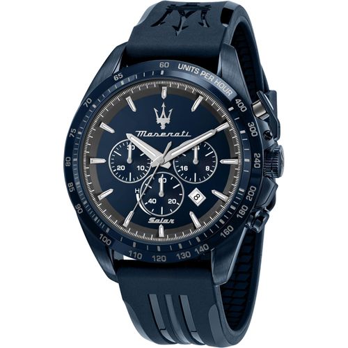 MASERATI Chronograph CHRONOGRAPH Edelstahl, Silikon blau