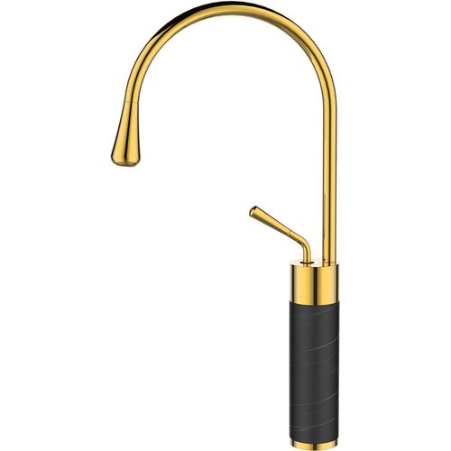 Gabro Küchenspülarmatur aus goldfarbenem/schwarzem Marmor