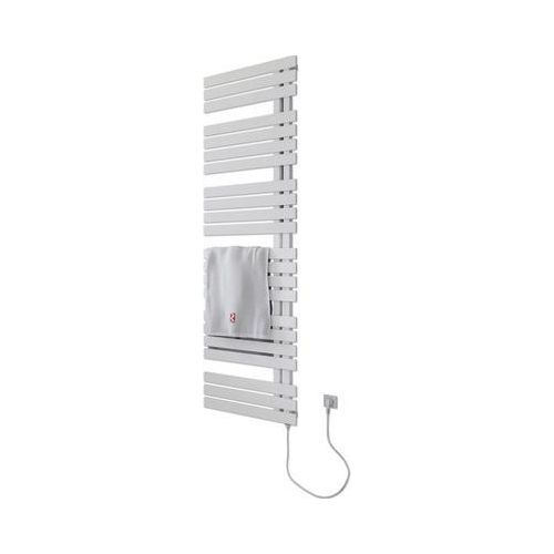 Elektrischer Handtuchwärmer SCHULTE Breda Heizstab rechts 50 x 169 cm 900 W mit Schukostecker weiß