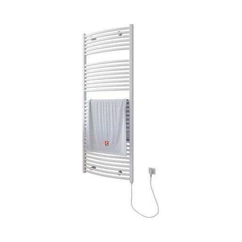 Elektrischer Handtuchwärmer SCHULTE Europa Heizstab rechts 60 x 153,5 cm 600 W mit Schukostecker weiß