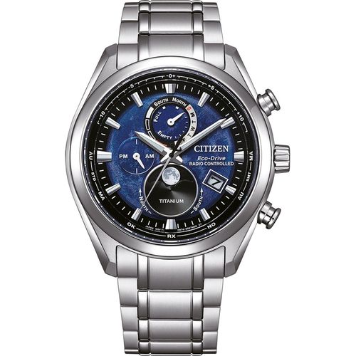 Citizen BY1010-81L Eco-Drive Mondphase Titanium Funkuhr