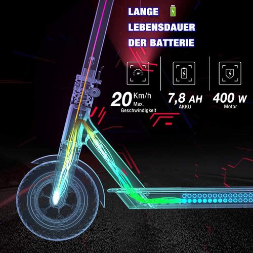 8.5" E-Scooter mit Straßenzulassung Elektroscooter APP E-roller Max Reichweite 30 km, max 20Km/h ABE